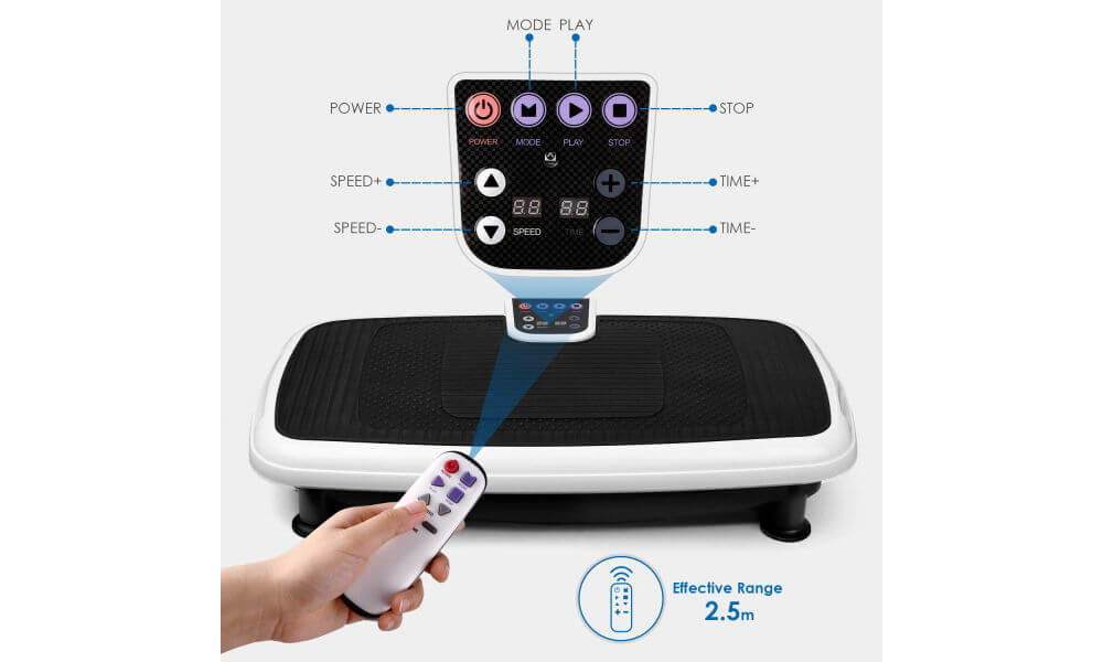 Pedana Vibrante 4D Ultrasport - Dimagrimento, Tonificazione E Massaggio Con Telecomando - Foto 7