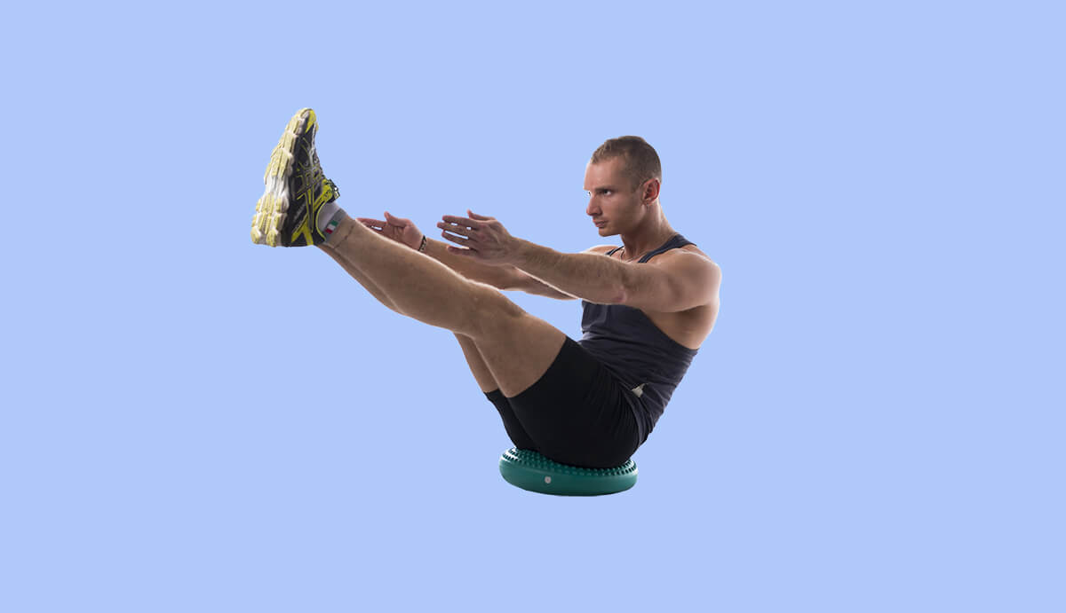 esercizi da eseguire con la balance board posizione barca 2