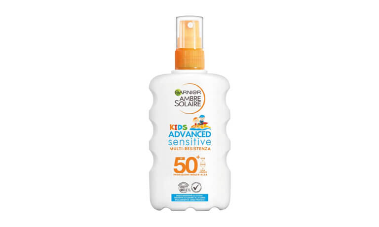Garnier Ambre Solaire Spray Protettivo IP 50 Advanced Sensitive Kids