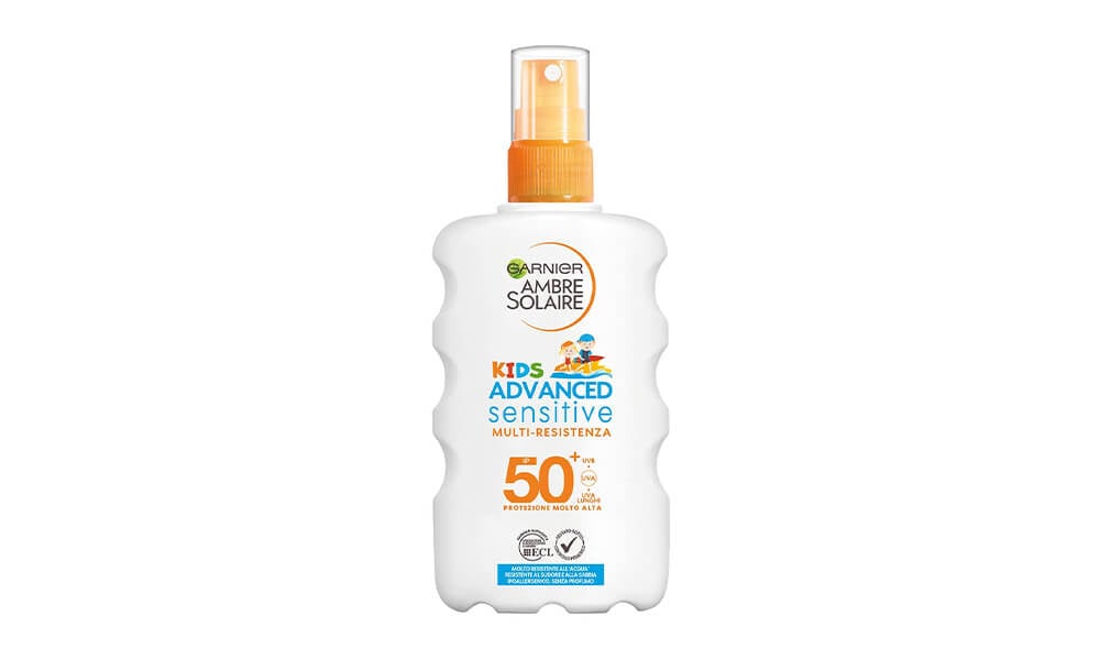 Garnier Ambre Solaire Spray Protettivo IP 50 Advanced Sensitive Kids