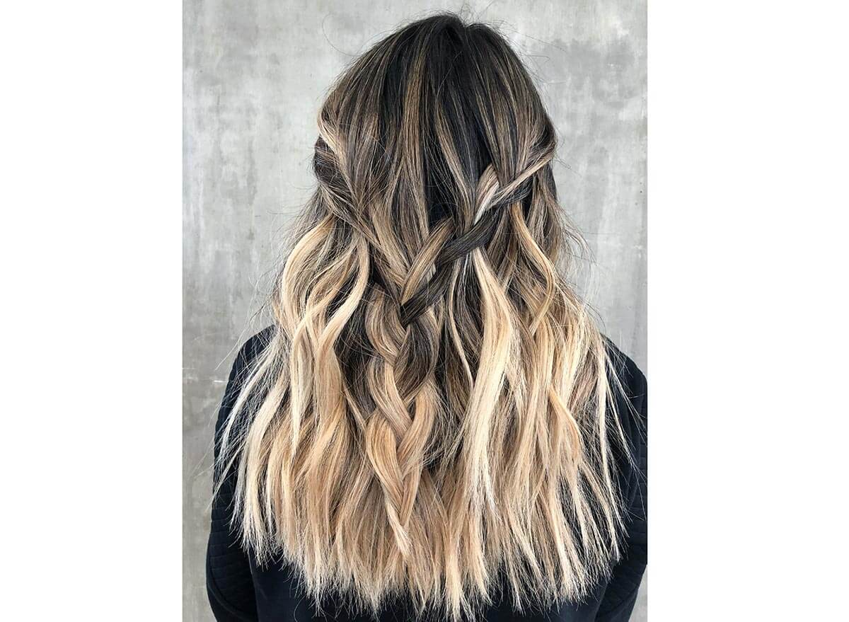 Balayage biondo su base scura