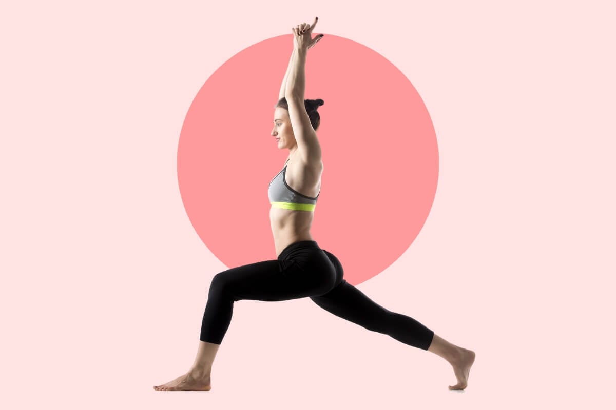 Posizione del guerriero 1 o Virabhadrasana 1 uni Posizione del guerriero 1 o Virabhadrasana 1 uni