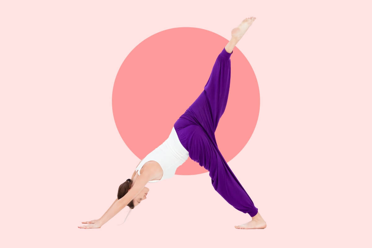 Eka pada adho mukha svanasana cane a 3 zampe