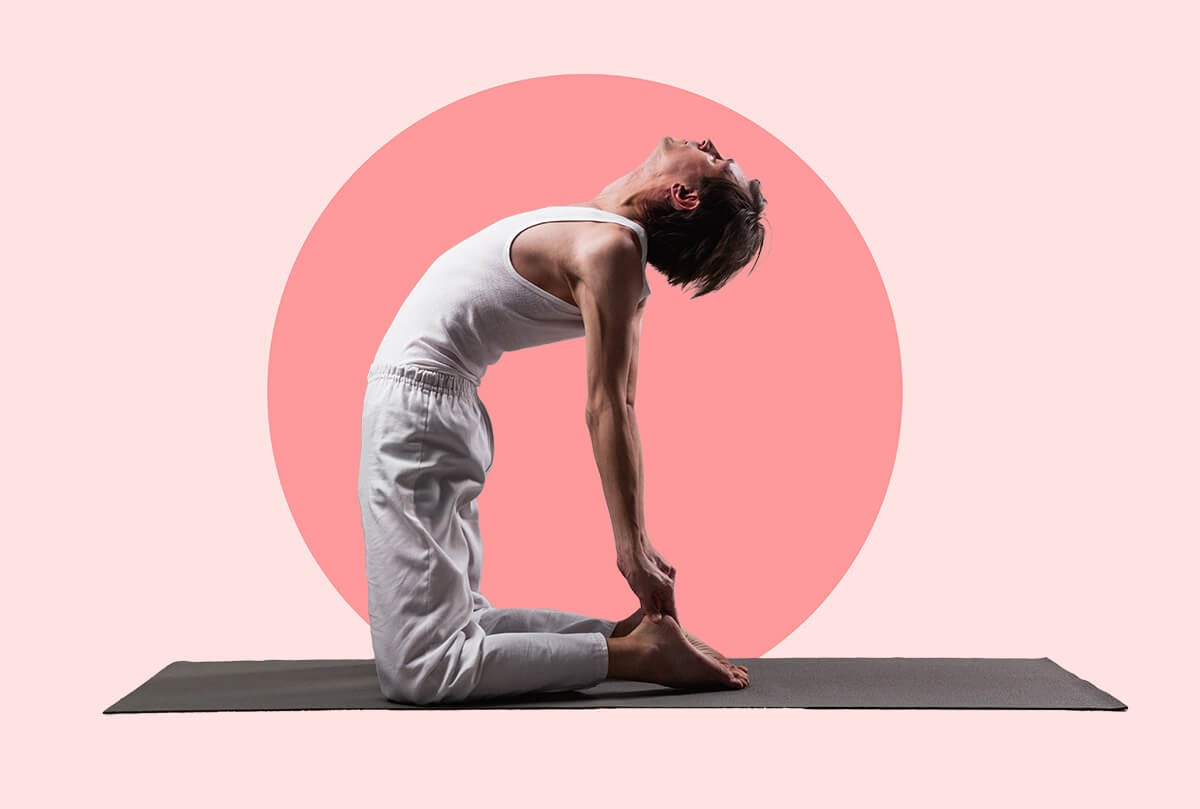 Kneeling backward abdominal stretch