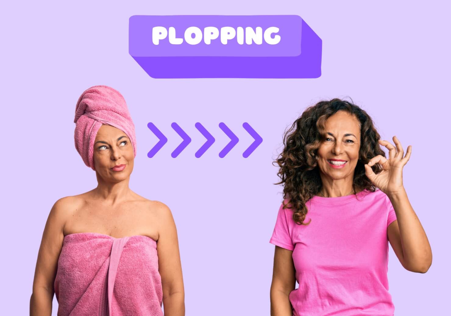 La tecnica del plopping per capelli ricci