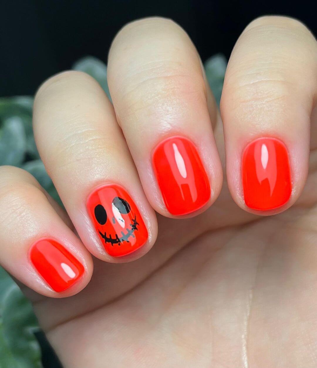 unghie faccia di zucca