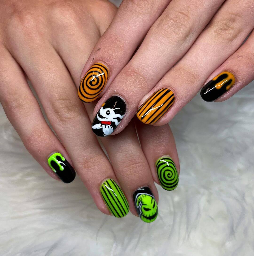 NIGHTMARE BEFORE CHRISTMAS VERDE &amp; ARANCIO