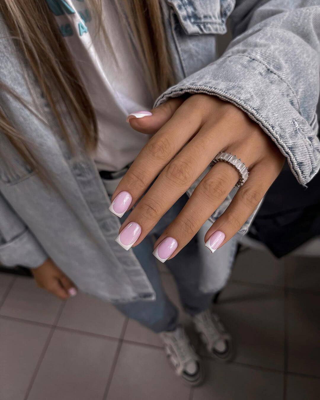 french classico con base rosa freddo bagabieva nails