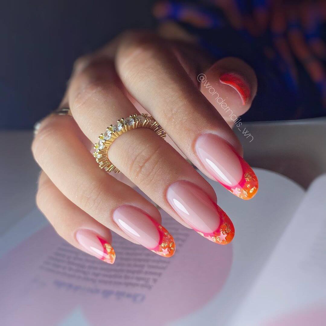 french effetto tramonto con inserti wondernails wn