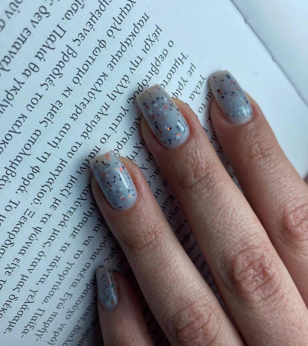 Terrazzo nails grigie mara.beautystories