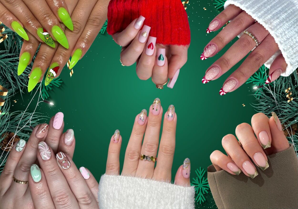 unghie natalizie 25 nail look